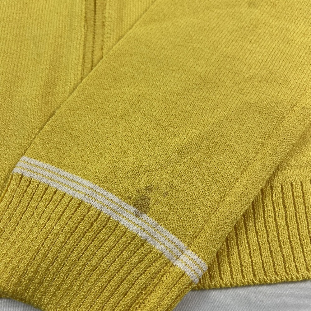 ST JOHN Collection Yellow White Patterned Full Zip Womens Jacket Small - Picture 6 of 9